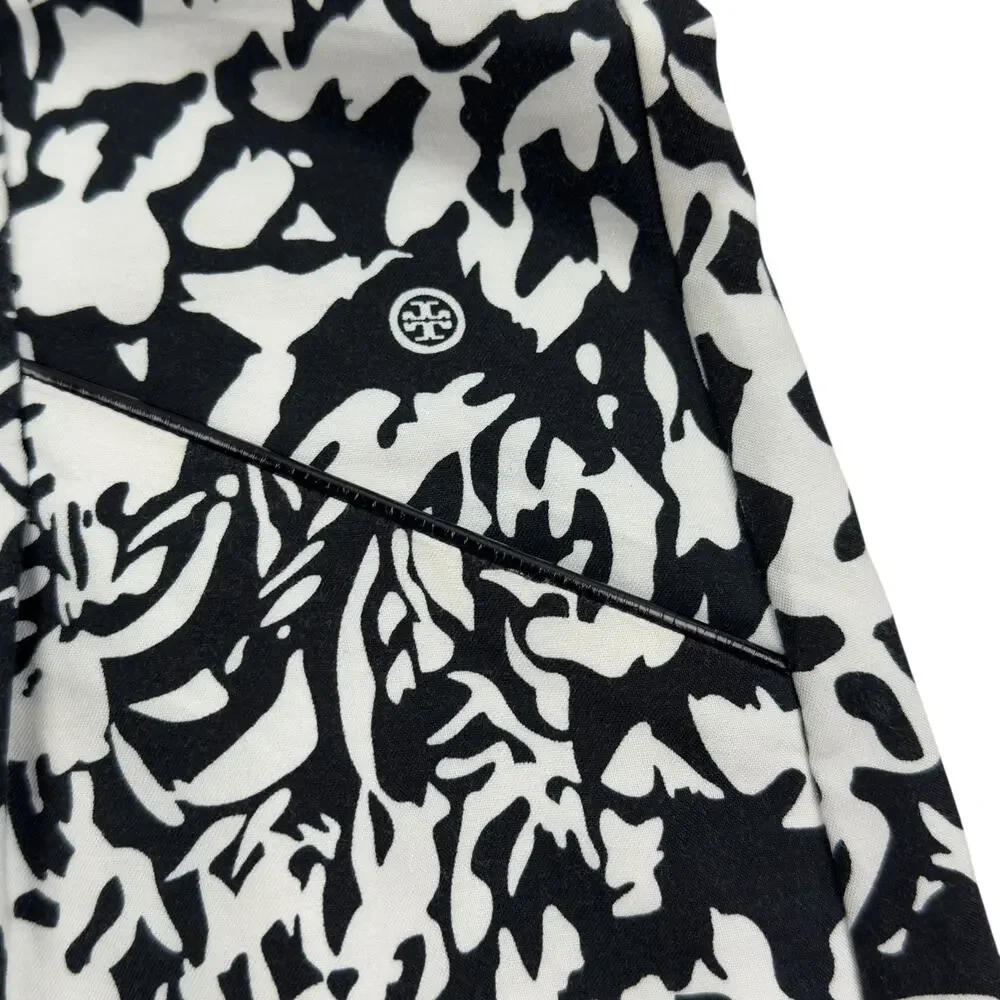 Tory Burch Silk Blend Animal Print Logo Print Sleeveless Dress Women's Size 2